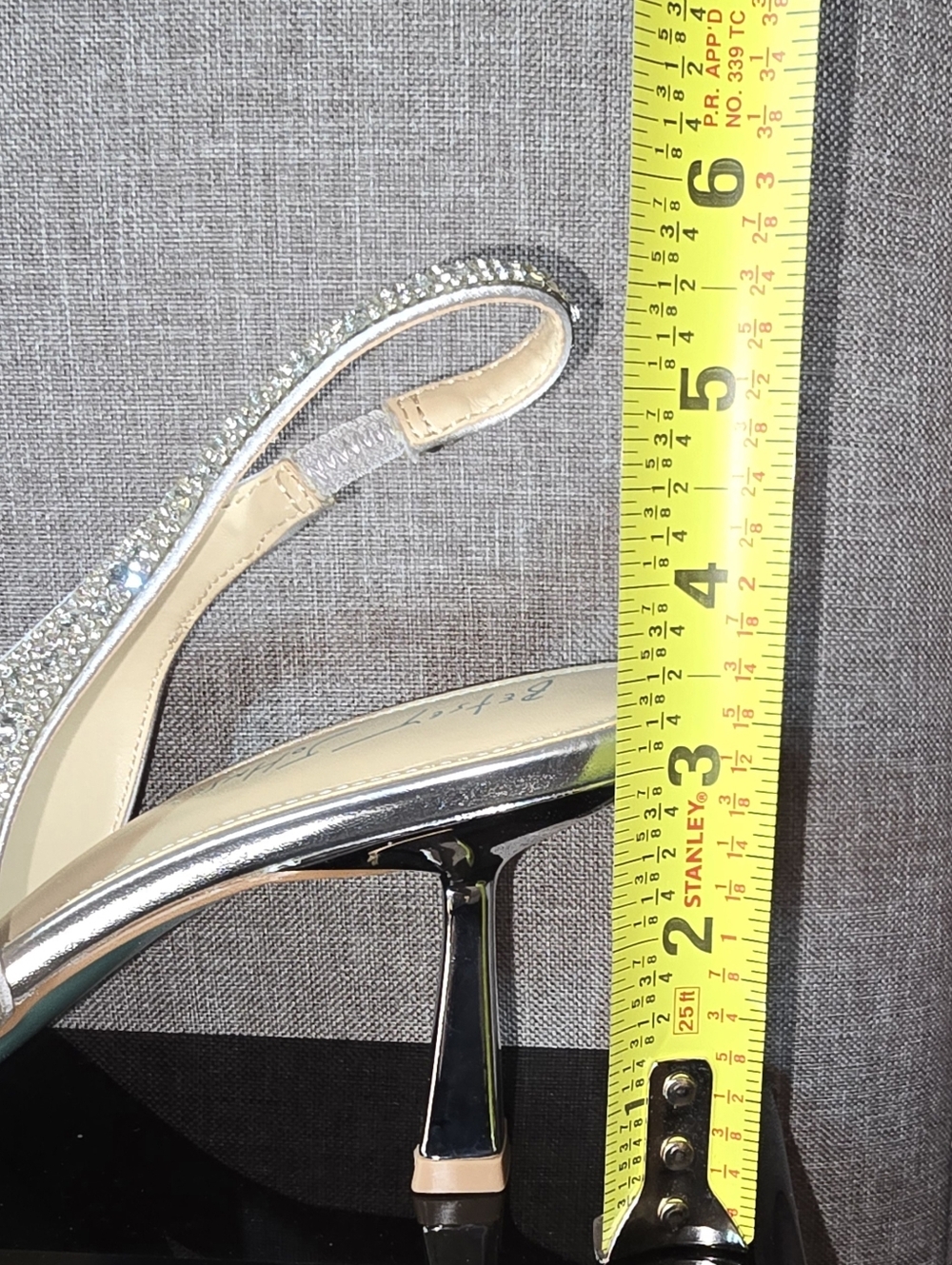 Betsey Johnson Silver Crystal Slingback Pumps (Wide Width) - Picture 9 of 16